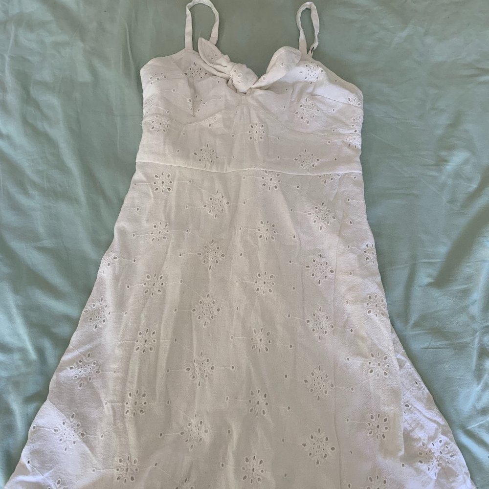 Size XS Hollister White Eyelet Mini Dress